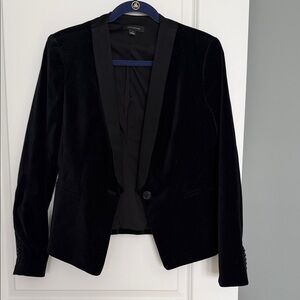 Ann Taylor Elegant Black Velvet Blazer